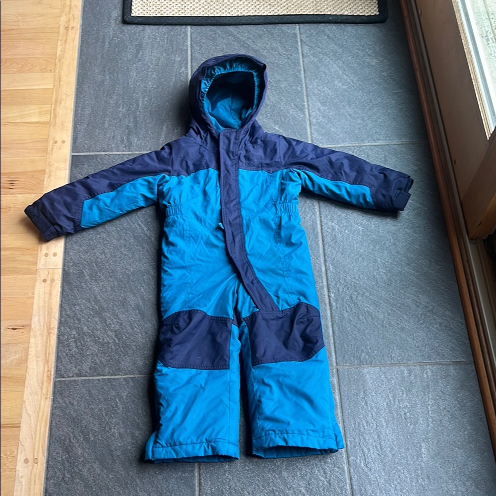 L.L. Bean Blue Hooded Snowsuit